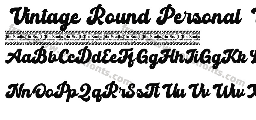 Vintage Round Personal UsePreview