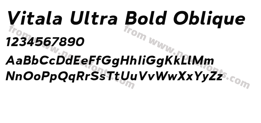Vitala Ultra Bold ObliquePreview