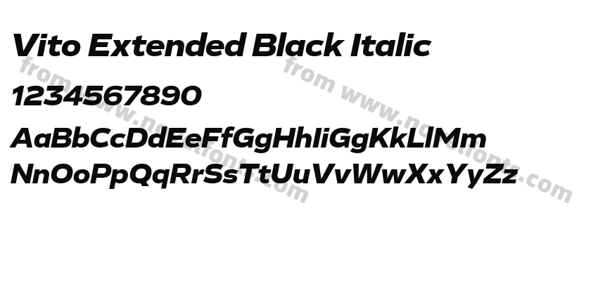 Vito Extended Black ItalicPreview