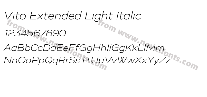 Vito Extended Light ItalicPreview