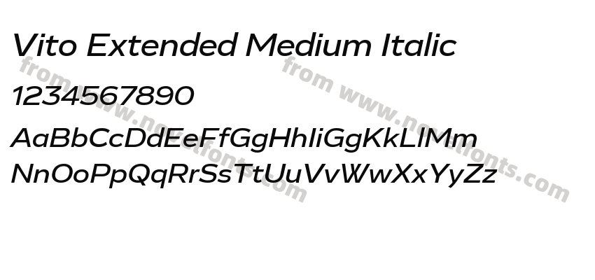 Vito Extended Medium ItalicPreview