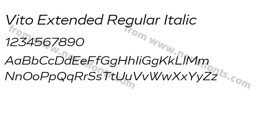 Vito Extended Regular ItalicPreview
