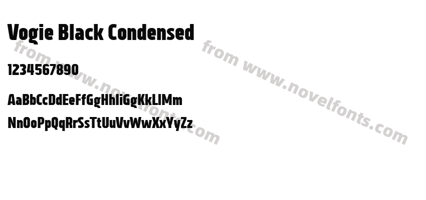 Vogie Black CondensedPreview