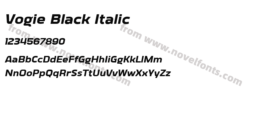 Vogie Black ItalicPreview