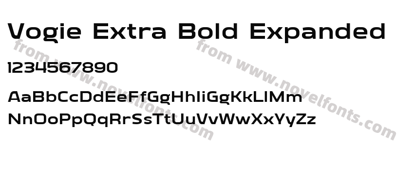 Vogie Extra Bold ExpandedPreview