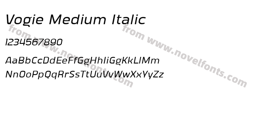 Vogie Medium ItalicPreview