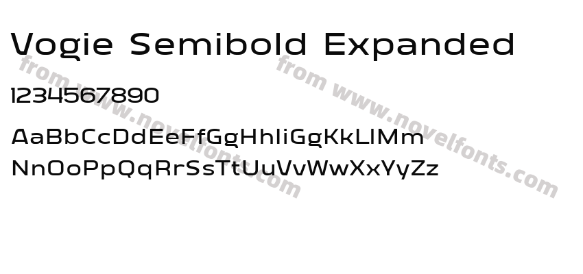 Vogie Semibold ExpandedPreview