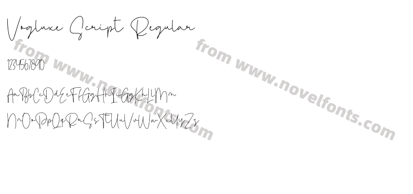 Vogluxe Script RegularPreview