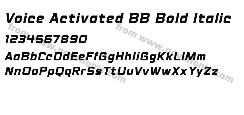 Voice Activated BB Bold ItalicPreview