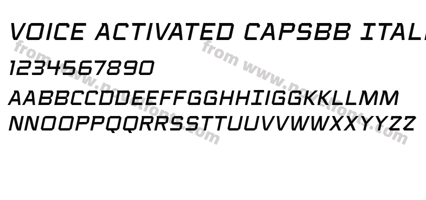 Voice Activated CapsBB ItalicPreview