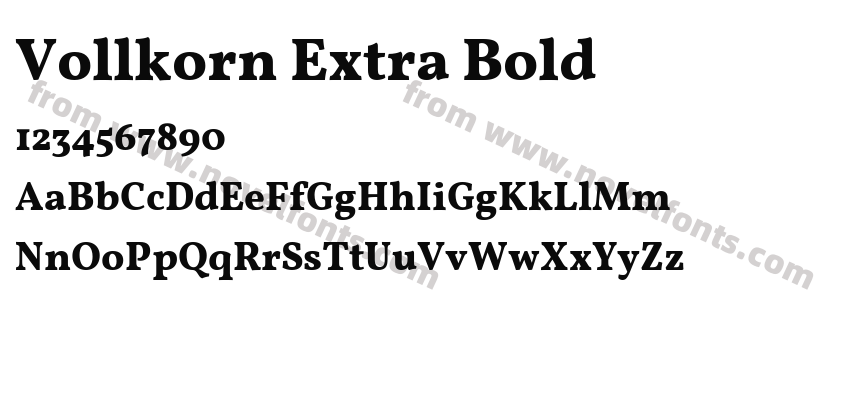 Vollkorn Extra BoldPreview