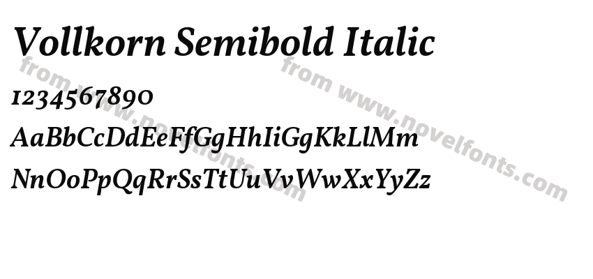 Vollkorn Semibold ItalicPreview