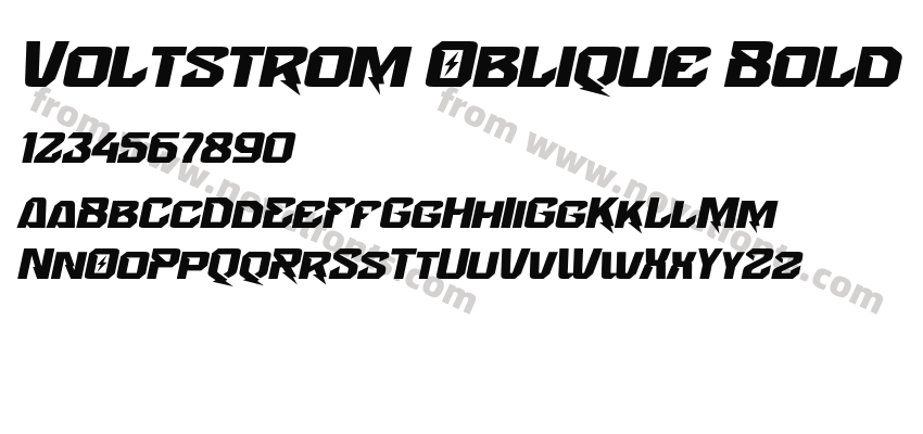 Voltstrom Oblique BoldPreview