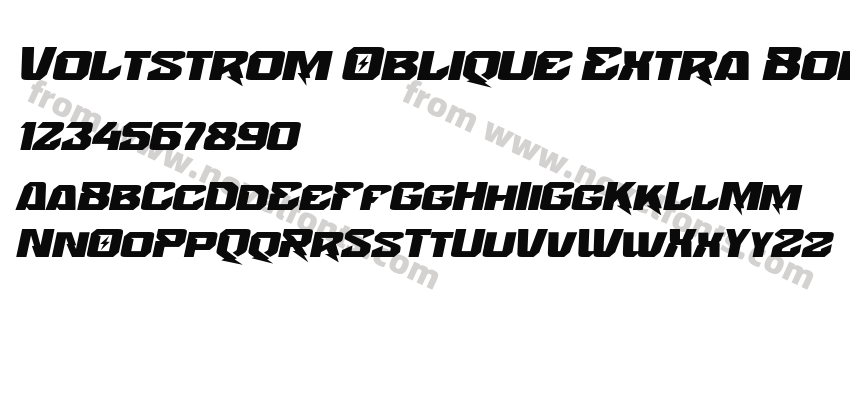 Voltstrom Oblique Extra BoldPreview