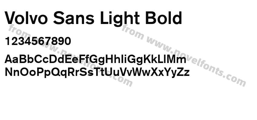 Volvo Sans Light BoldPreview