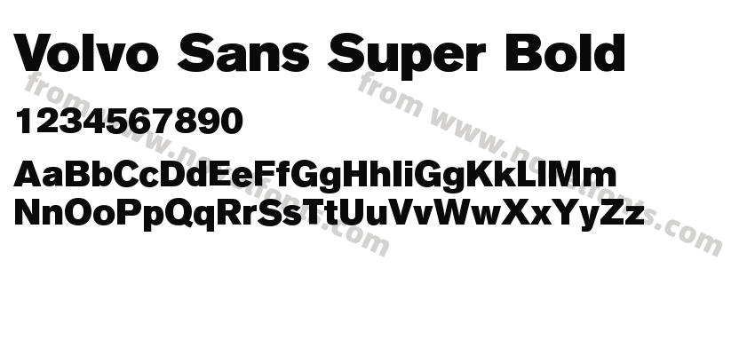Volvo Sans Super BoldPreview