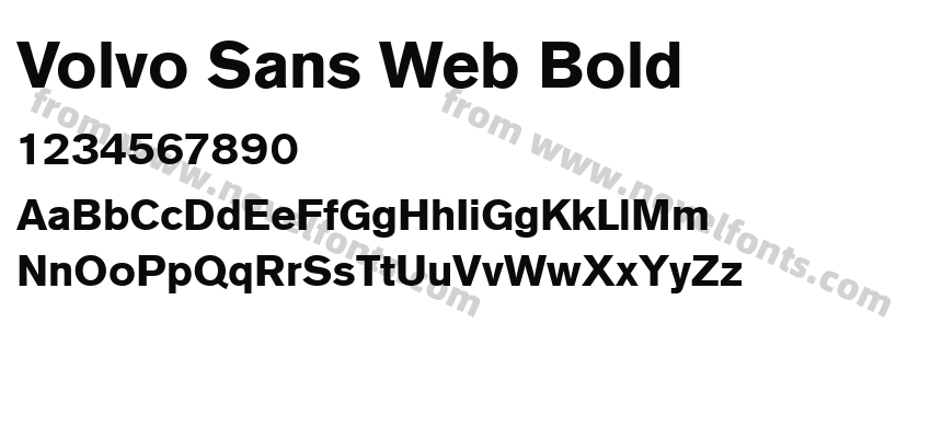 Volvo Sans Web BoldPreview