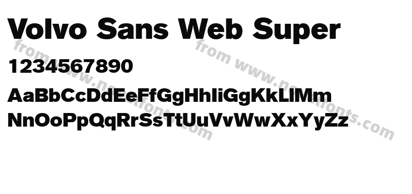 Volvo Sans Web SuperPreview