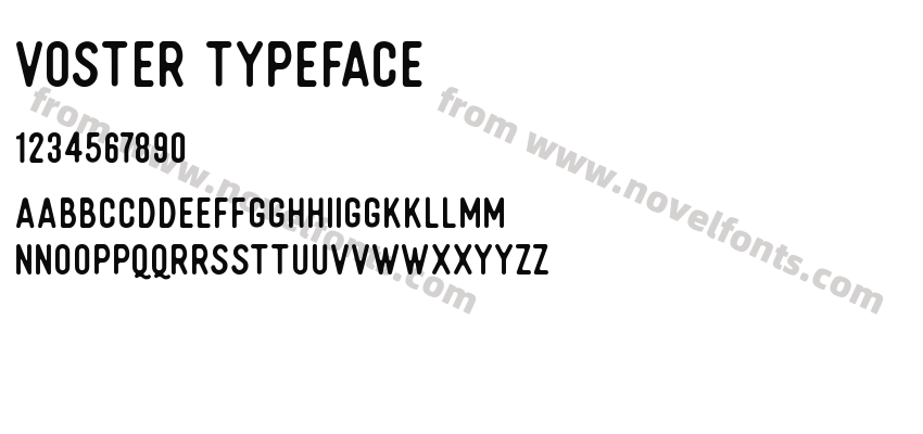 Voster TypefacePreview