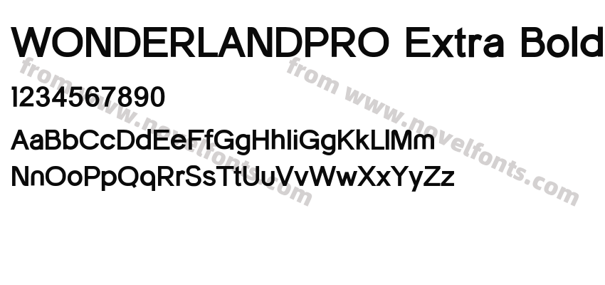 WONDERLANDPRO Extra BoldPreview