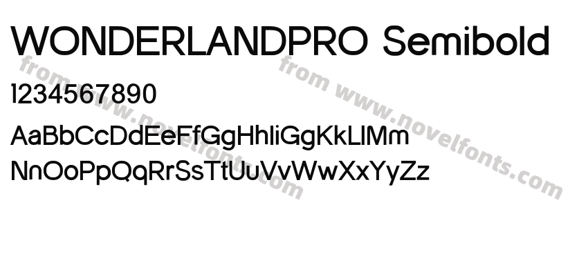 WONDERLANDPRO SemiboldPreview