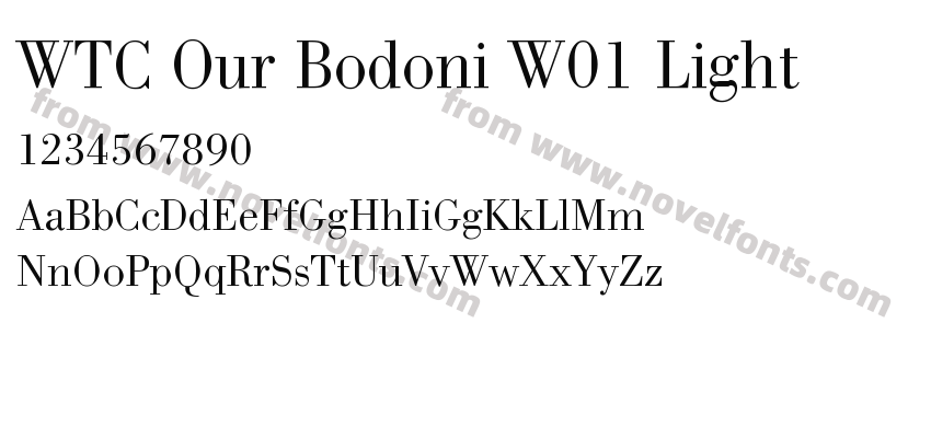 WTC Our Bodoni W01 LightPreview
