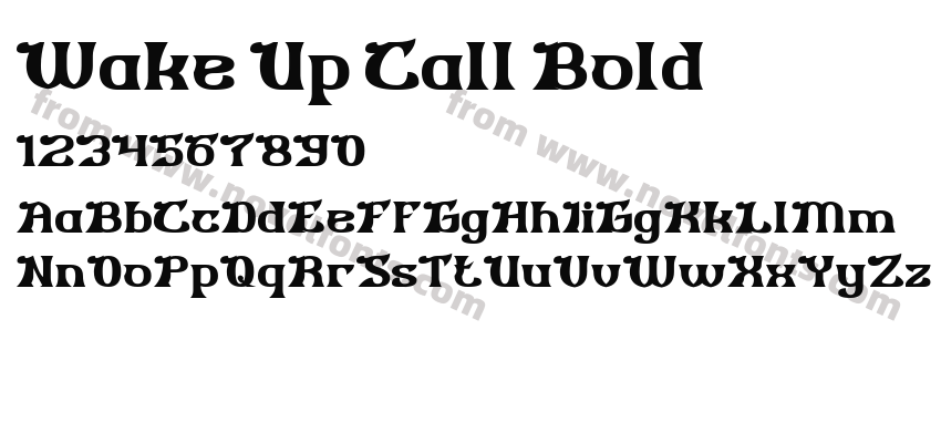 Wake Up Call BoldPreview