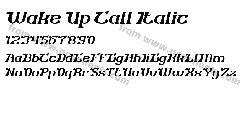 Wake Up Call ItalicPreview