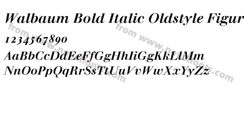 Walbaum Bold Italic Oldstyle FiguresPreview