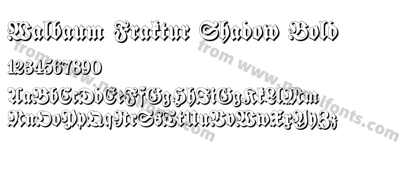 Walbaum Fraktur Shadow BoldPreview