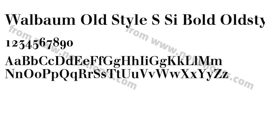 Walbaum Old Style S Si Bold Oldstyle FiguresPreview