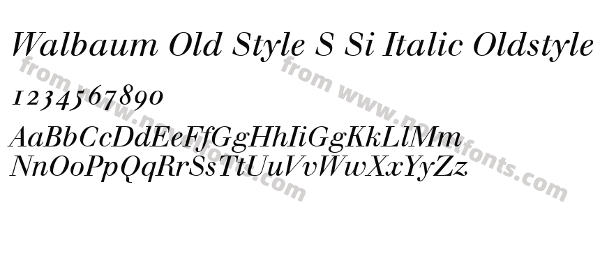 Walbaum Old Style S Si Italic Oldstyle FiguresPreview