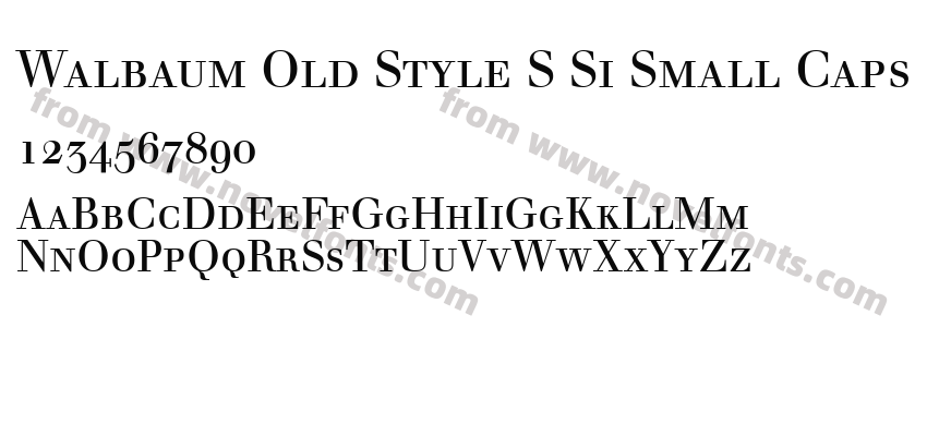 Walbaum Old Style S Si Small CapsPreview