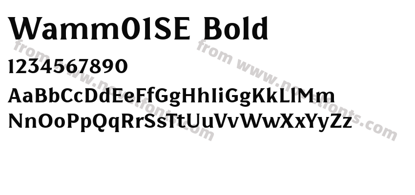 Wamm01SE BoldPreview