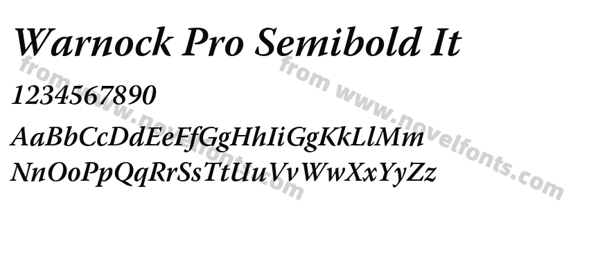Warnock Pro Semibold ItPreview