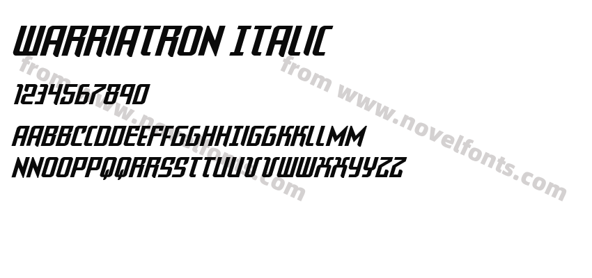 Warriatron ItalicPreview