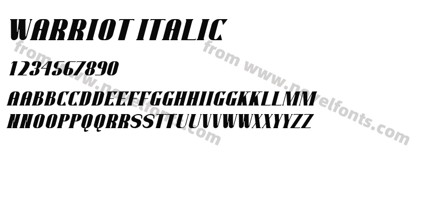 Warriot ItalicPreview