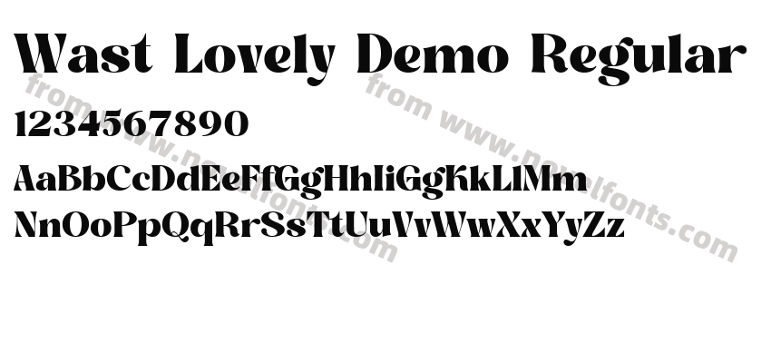 Wast Lovely Demo RegularPreview