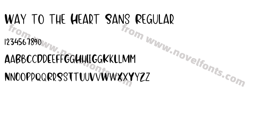 Way to the Heart Sans RegularPreview