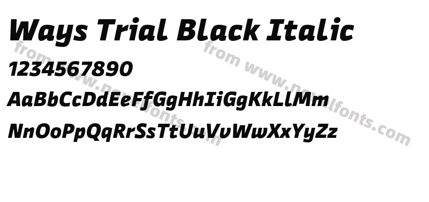 Ways Trial Black ItalicPreview