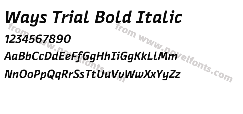 Ways Trial Bold ItalicPreview