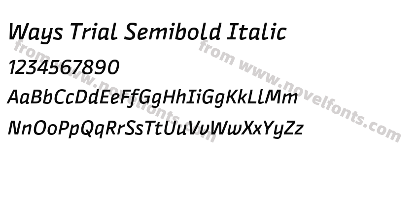 Ways Trial Semibold ItalicPreview