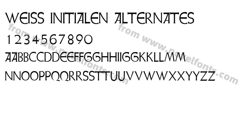 Weiss Initialen AlternatesPreview