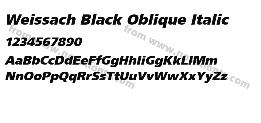 Weissach Black Oblique ItalicPreview