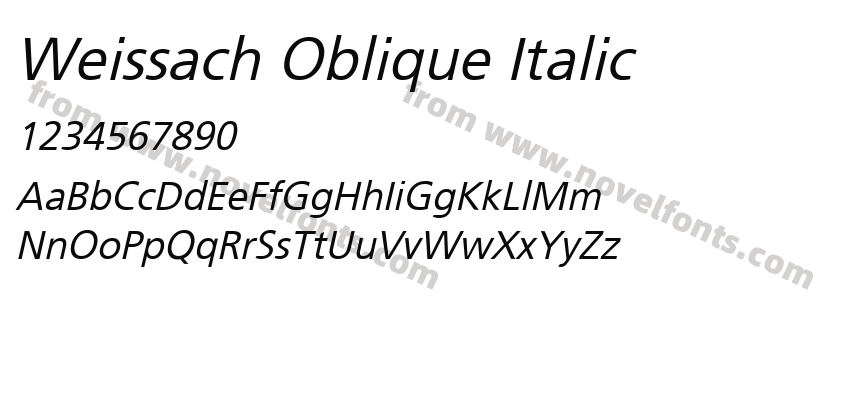 Weissach Oblique ItalicPreview