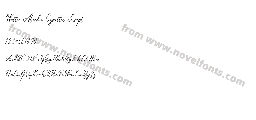 Wella Atimbo Cyrillic ScriptPreview
