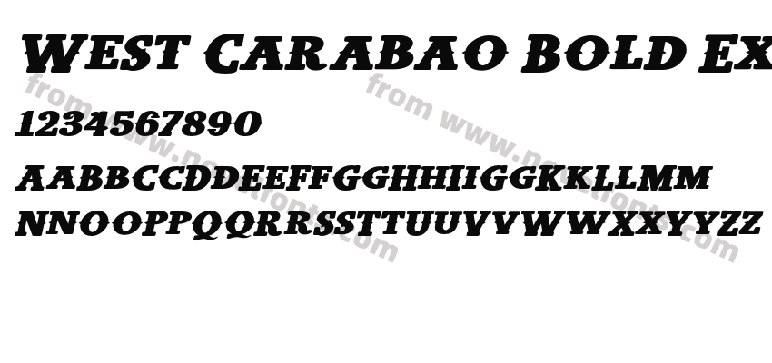 West Carabao Bold Exp ItaPreview