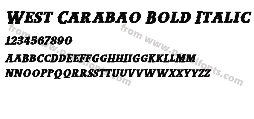 West Carabao Bold ItalicPreview