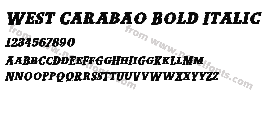 West Carabao Bold ItalicPreview
