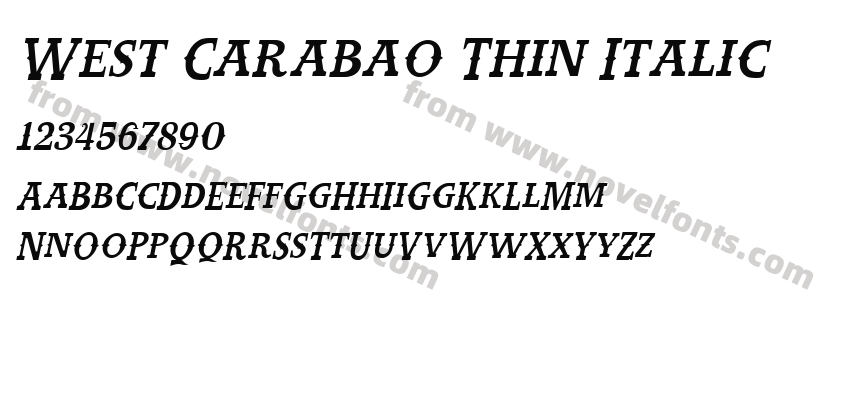 West Carabao Thin ItalicPreview